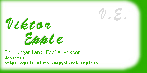 viktor epple business card